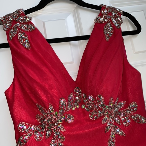 Pink Mermaid Style Prom Dress - Picture 4 of 6